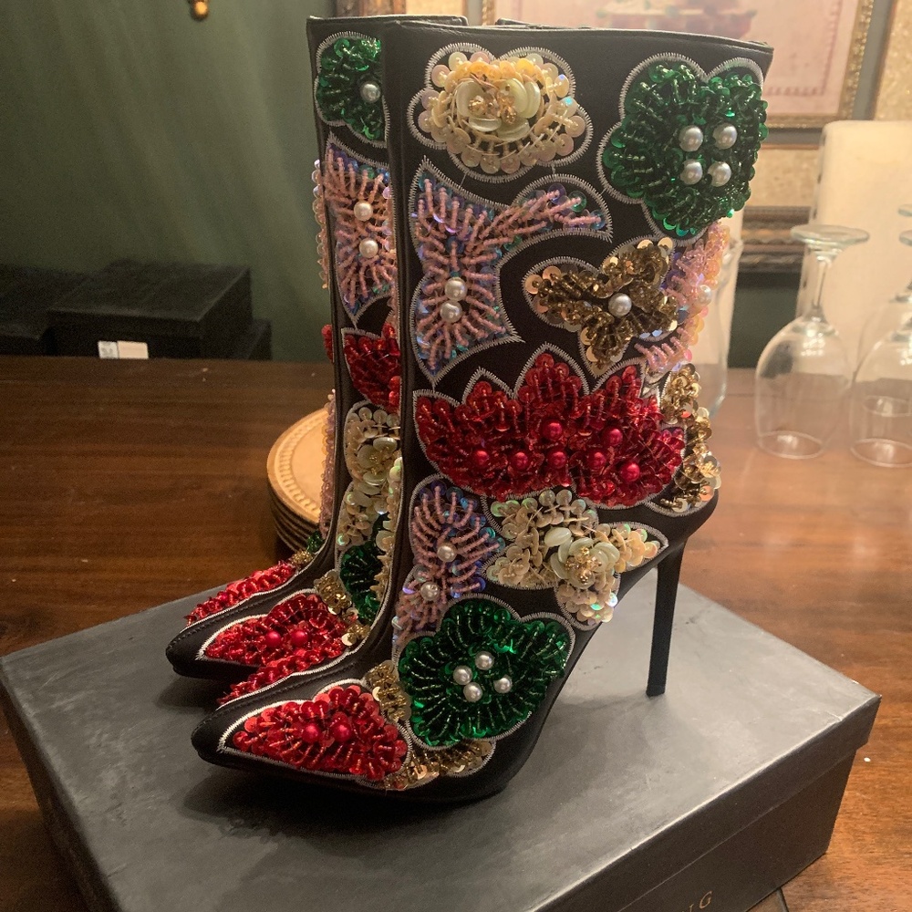 Azalea Wang Embellished Steiletto Boot